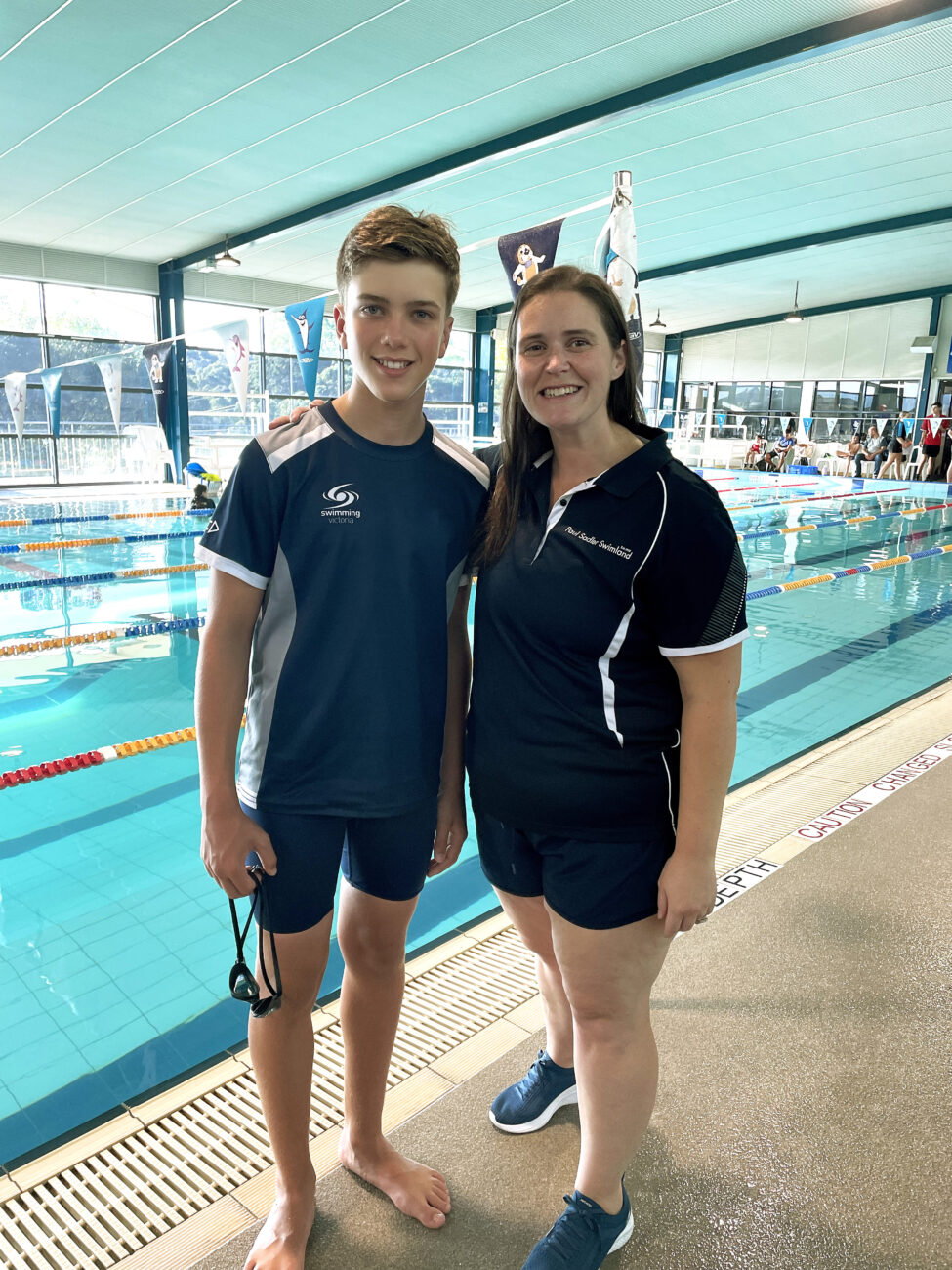 Elyse with Swimmer Sebastian